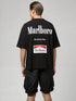 Retro Graphic Oversized Tee - Black