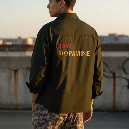Olive Green "Dopamine 1947" Cotton Blend Shirt for Men
