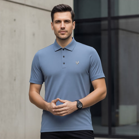 Premium Blue Classic Polo Shirt