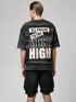 Black Oversized T-Shirt with bold "Most High" back print slogan
