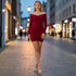 Red Off-Shoulder Bodycon Dress