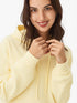 Pastel Yellow Cotton Hoodie for Women