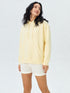 Pastel Yellow Cotton Hoodie for Women