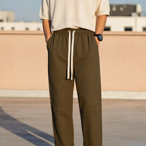 Baggy Fit Cotton Trousers