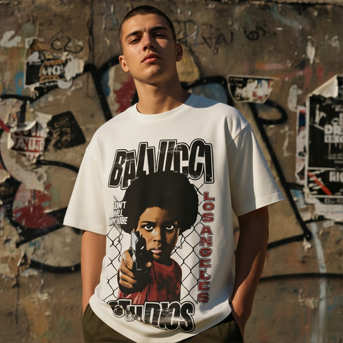 White Ballucci Studios Graphic T-Shirt