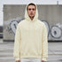 Cream Cotton Hoodie for Men