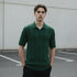 Green Old School Knit Polo T-shirt