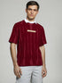 Maroon Oversized T-Shirt with motivational "Success Is Not Final" and multi-print back graphic