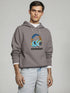 Grey Hoodie with bold headphone graphic and "REPRESENT" chest print