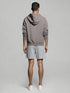 Grey Hoodie with bold headphone graphic and "REPRESENT" chest print