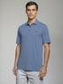 Premium Blue Polo Shirt with embroidered chest logo and button placket