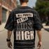 Black "Most High" Back Print Oversized T-Shirt