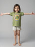 Kids "Let’s Shine" Green Graphic T-Shirt
