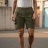 Olive Green Cargo Pocket Shorts for Men