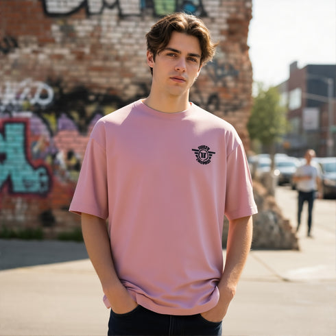 Dusty Pink Oversized Graphic T-Shirt