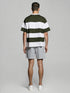 Green and White Striped T-Shirt with New Orleans chest print