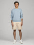 Premium Sky Blue Ribbed Sweatshirt