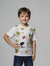 Kids Abstract Graphic T-Shirt with colorful splatter and line art print