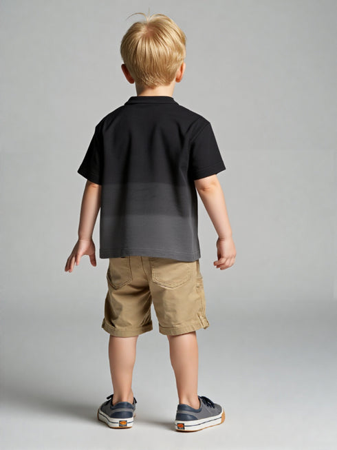 Kids Black Fourthmile Skater Graphic T-Shirt with cartoon character print