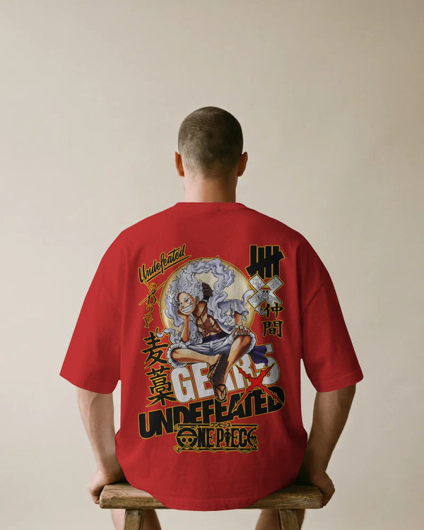 RED – Gear Undefeated Oversized Anime Tee