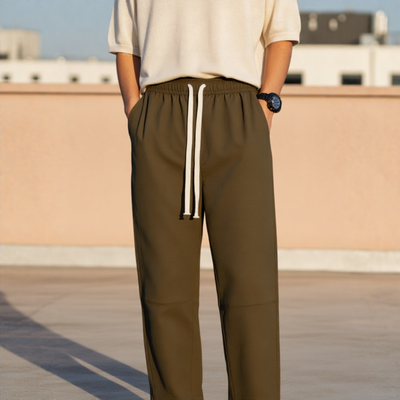 Baggy Fit Cotton Trousers