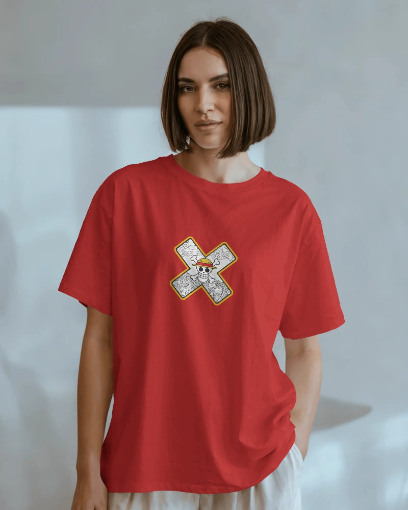 RED – Gear Undefeated Oversized Anime Tee