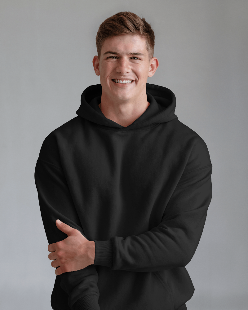 Midnight Core Oversized Hoodie | 100% Fleece Cotton | 350 GSM