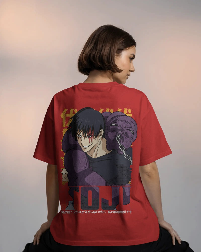 OTAKU — TOJI “Chosen None” Oversized Tee (RED)