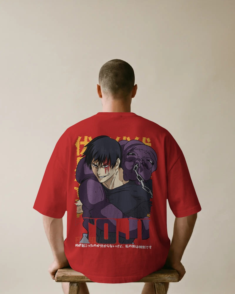 OTAKU — TOJI “Chosen None” Oversized Tee (RED)